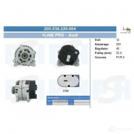 Генератор CV PSH X7U QJ2 1437361758 205538220004
