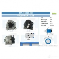 Генератор CV PSH 283923 205538220500 JFPJD I