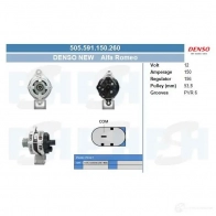 Генератор CV PSH 1437373652 455507150215 FEG9W BT