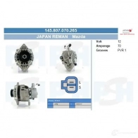 Генератор CV PSH H4 VSA 145807070265 281469