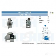 Стартер CV PSH 281306 ZSAWLO 3 140533123130