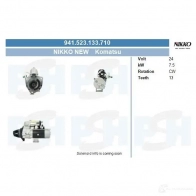 Стартер CV PSH L VELLJ 604567648 941523133710