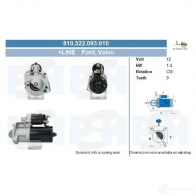 Стартер CV PSH H00 4J 291726 810522093010