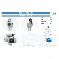 Стартер CV PSH 950501102130 AOG8 W 293143