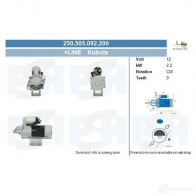 Стартер CV PSH 1437369794 250505092200 WSWC VBW
