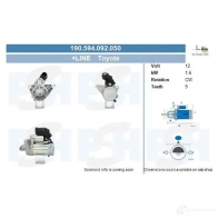 Стартер CV PSH 283102 190594092050 9 Z7M10D