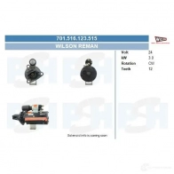 Стартер CV PSH 1206827015 701516123515 TT ZHCQ
