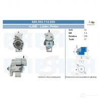 Стартер CV PSH TI DTG 291066 680502112050