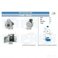 Стартер CV PSH 160556092080 N90CT IC 282272