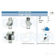 Стартер CV PSH 160531082000 282209 VKCZV XE
