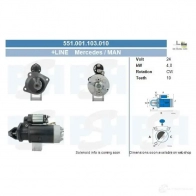 Стартер CV PSH 551001103010 M S3YZR 287907
