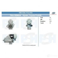 Стартер CV PSH 190534112415 Z7 EM9 282958