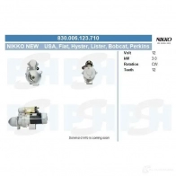Стартер CV PSH 830006123710 4DR NM8M 292095