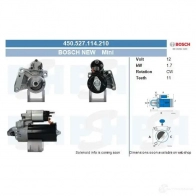 Стартер CV PSH 9Y 2P3J 450527114210 286329