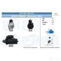 Стартер CV PSH 288017 GNVNQ N8 551501102215