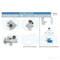 Стартер CV PSH 151508112370 F1 F7E0 281730