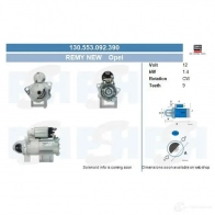 Стартер CV PSH 130553092390 280740 KAN CNW
