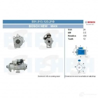 Стартер CV PSH 288056 HFMDH 8 551513123210