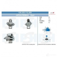 Стартер CV PSH 130525112265 EARFS QX 280675