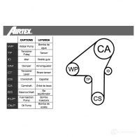 Комплект ремня ГРМ с помпой AIRTEX Z KYER 1438006931 WPK-168301 - Изображение 2