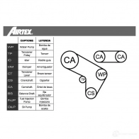 Комплект ремня грм с водяным насосом AIRTEX 3 QVP592 8435013853855 wpk154303 1875810 - Изображение 2