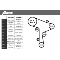 Комплект ремня ГРМ с помпой AIRTEX 1440302636 WPK-197801 NR QMT - Изображение 2