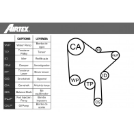 Комплект ремня ГРМ с помпой AIRTEX 1440302637 WPK-207901 Z19 RU4 - Изображение 2