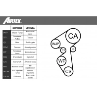 Комплект ремня ГРМ с помпой AIRTEX WPK-212701 1440302638 D75 64A8 - Изображение 2