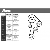 Комплект ремня ГРМ с помпой AIRTEX LXWE2 7B WPK-212901 1440302639 - Изображение 2