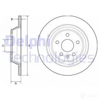 Тормозной диск DELPHI 9U4 A4Z BG4804C 1211320297