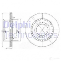 Тормозной диск DELPHI 934992 BG3821 5012759281185 7695A F