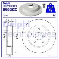 Тормозной диск DELPHI 1437959774 BG5052C Z F4XC