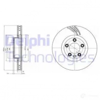 Тормозной диск DELPHI BG9101C 5012759531266 A N309R Volkswagen Touareg (7P) 2 2010 – 2018