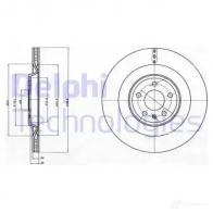 Тормозной диск DELPHI BG4387 Audi A7 05R JWTC 5012759494288