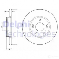 Тормозной диск DELPHI 5012759972151 ID9U V Hyundai i30 (GD) 2 2011 – 2017 BG4745C