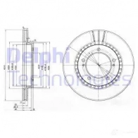 Тормозной диск DELPHI BG3587 I8U 8T 934800 5012759159606