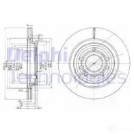 Тормозной диск DELPHI Saab 9-3 (YS3F) 2 Универсал 2.0 t 241 л.с. 2009 – 2015 BG3886C KF1 U5 5012759971154