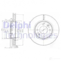Тормозной диск DELPHI BG3800 5012759280973 Kia Carens (FJ) 2 Минивэн 2.0 CVVT 139 л.с. 2004 – 2025 1 7EBZ