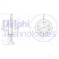 Тормозной диск DELPHI 5012759420423 Mazda U 8OFHS BG4141