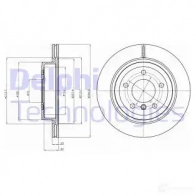 Тормозной диск DELPHI Bmw 5012759443347 45O 8N BG4223