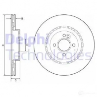 Тормозной диск DELPHI GQW DU 5012759537114 BG4568C 935616