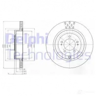 Тормозной диск DELPHI Mitsubishi Lancer 10 (CZ4A) Седан 2.0 EVO x (CZ4A) 280 л.с. 2007 – 2008 5012759439937 BG4204 2H OZNGO