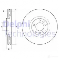 Тормозной диск DELPHI 5012759227794 Peugeot I9T0W S7 BG3683