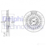 Тормозной диск DELPHI BG3847 5012759308660 47 UM9 Mitsubishi Pajero