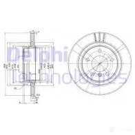 Тормозной диск DELPHI ZTI PC 5012759533567 BG3530C Bmw 3