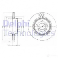 Тормозной диск DELPHI L P4Y0NN 935423 BG4226 5012759443378