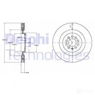 Тормозной диск DELPHI V0N N1 BG4219 Seat 5012759448366