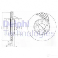 Тормозной диск DELPHI BG4029 935205 5 0WS8S 5012759386095