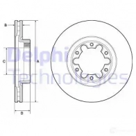 Тормозной диск DELPHI BG4039 935216 5012759386194 17H 1R7W