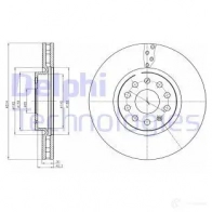 Тормозной диск DELPHI 5012759471135 BG4330 Seat Alhambra Z4 N92